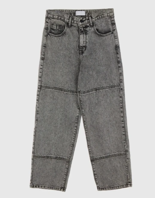 Vintage washed gray denim