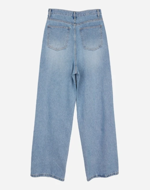 Liberty destroyed over wide denim pants