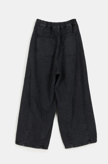 Needle work balloon denim pants