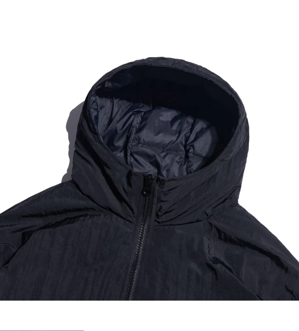 NYLON PADDED HOODED ZIP UP JACKET