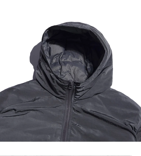 NYLON PADDED HOODED ZIP UP JACKET