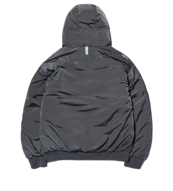 NYLON PADDED HOODED ZIP UP JACKET