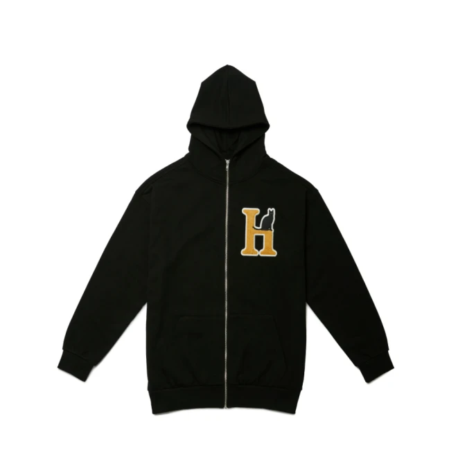 Boucle Embroidered Zip Up Hoodie