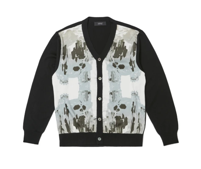 Skull graphic knit cardigan